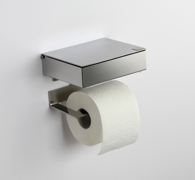 Toilettenrollenhalter und Feuchttücherbox-Kombination V2 (poliert)